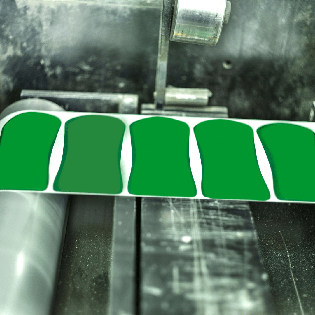 Green Perforated Label